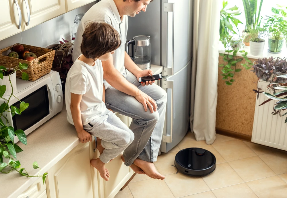 robot vacuum cleaner with mop self-empty base